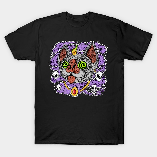 Spooky Bat King T-Shirt by flynnryanart